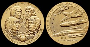American Fighter Aces Gold Medal Awarded, Bronze for Public