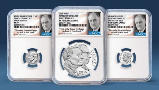 NGC Special Label for 2015 March of Dimes Silver Set