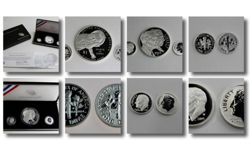 Photo collage of 2015 March of Dimes Special Silver Set