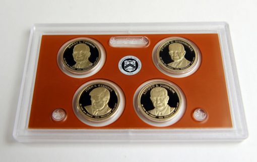 Presidential $1 Coins, Obverses, in 2015 Silver Proof Set
