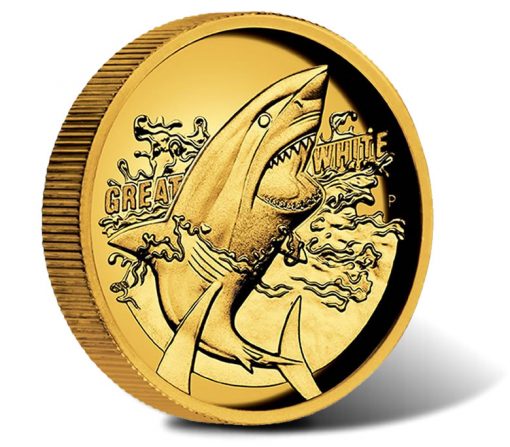 2015 $100 Great White Shark Gold Proof High Relief Coin