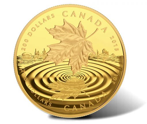 2015 $200 Maple Leaf Reflection Gold Coin