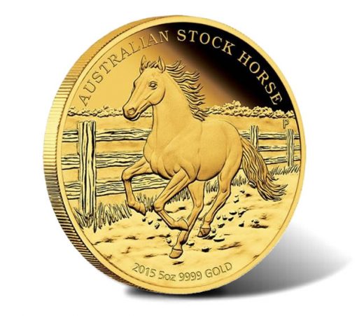 2015 $500 Australian Stock Horse 5oz Gold Proof Coin