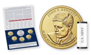 2015 Annual Uncirculated Dollar Coin Set and JKF dollar