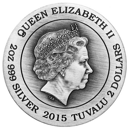 2015 Athena High Relief 2 oz Silver Coin - Obverse