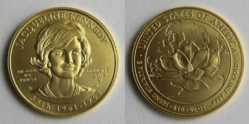 2015-W $10 Uncirculated Jacqueline Kennedy First Spouse Gold Coin Photo