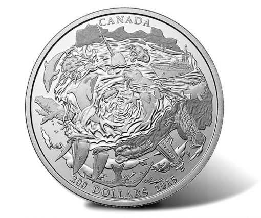 Canadian 2015 $200 Coastal Waters Silver Coin