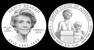 Nancy Reagan First Spouse Gold Coin Designs