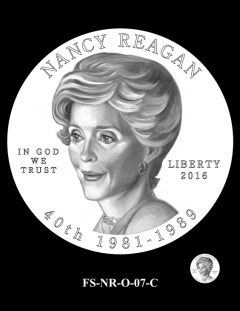 Nancy Reagan First Spouse Gold Coin Design Candidate FS-NR-O-07-C