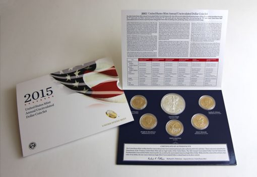 Photo of the 2015 Annual Uncirculated Dollar Coin Set