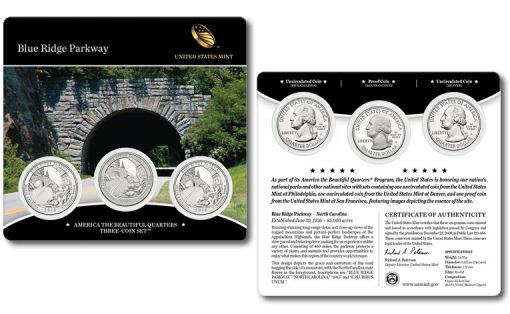 2015 Blue Ridge Parkway Quarters Three-Coin Set