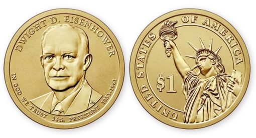 2015-P Reverse Proof Dwight D. Eisenhower Presidential $1 Coin