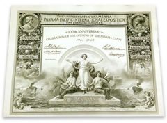 PPIE Certificate Intaglio Print Last in BEP's Panama Canal Series