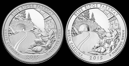 2015 Proof and Uncirculated Blue Ridge Parkway Quarters