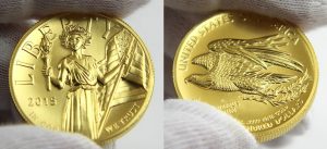 2015-W $100 American Liberty High Relief Gold Coin in Hand