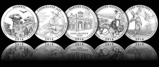 Designs for 2016 America the Beautiful Quarters and 5 Oz Silver Coins