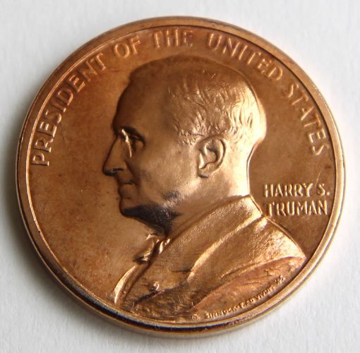 Harry S. Truman Presidential Bronze Medal, Obverse