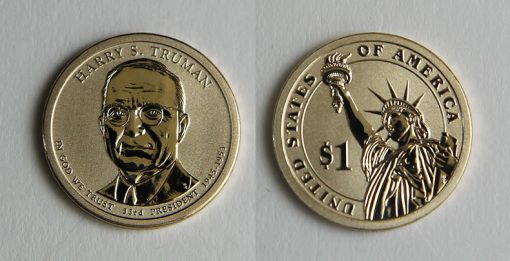 Photo of 2015-P Reverse Proof Harry S. Truman Presidential $1 Coin