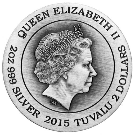 2015 Aphrodite High Relief 2 oz Silver Coin - Obverse
