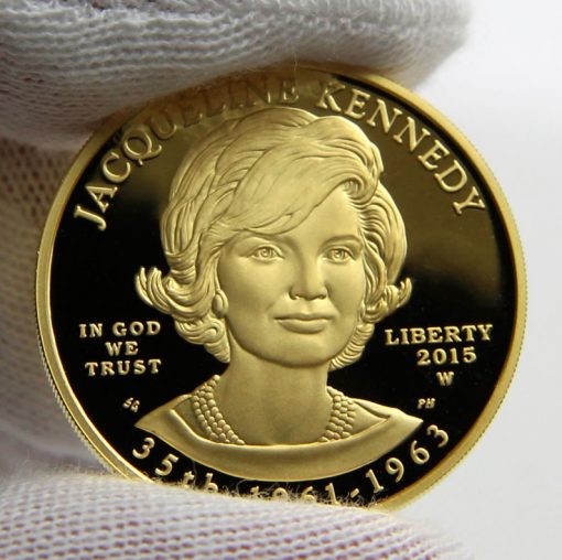 2015-W $10 Proof Jacqueline Kennedy First Spouse Gold Coin, Obverse