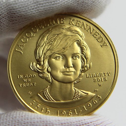 2015-W $10 Uncirculated Jacqueline Kennedy First Spouse Gold Coin, Obverse