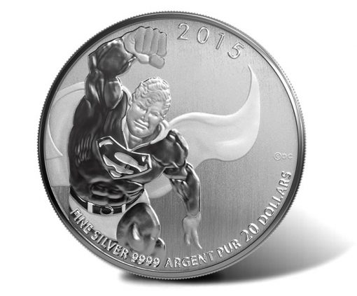 Canadian 2015 $20 Superman Silver Coin