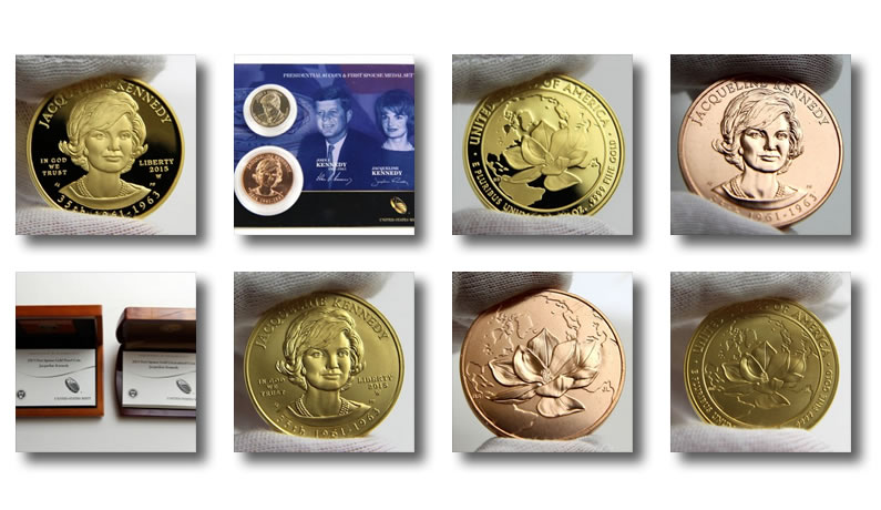 2015 John /& Jacqueline Kennedy First Spouse Presidential Coin /& Medal Set