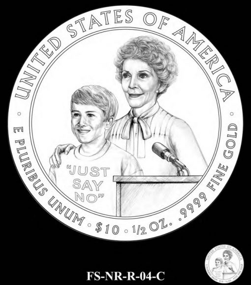 Nancy Reagan FS Gold Coin Candidate Design FS-NR-R-04-C