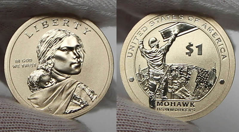 2015-s Deep Cameo Proof Native American Dollar Mohawk Ironworkers Reverse 