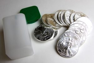 Ten American Silver Eagle bullion coins