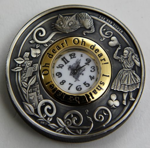 2015 Alice in Wonderland Clock Coin, Reverse