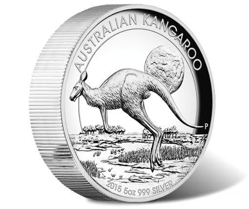 2015 Australian Kangaroo 5oz Silver Proof High Relief Coin