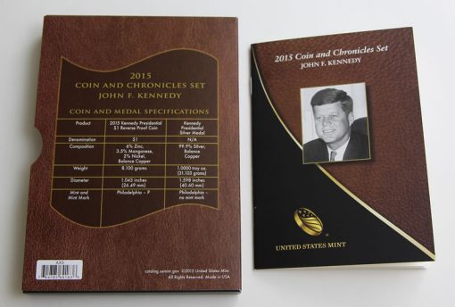 2015 John F. Kennedy Coin and Chronicles Set Specifications and Booklet