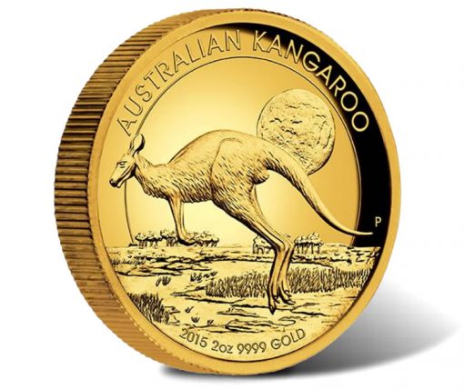 2015 Kangaroo High Relief 2 oz Gold Proof Coin