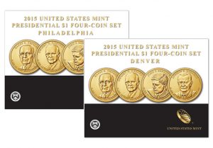 2015 P&D Presidential $1 Four-Coin Sets