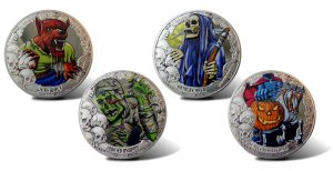 2016 $5 Coins from the Crypt in 4-Coin Silver Set