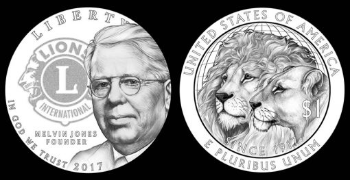 CCAC Recommended 2017 Lions Clubs Commemorative Coin Designs
