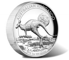 2015 Australian Kangaroo 1 oz Silver High Relief Proof Coin