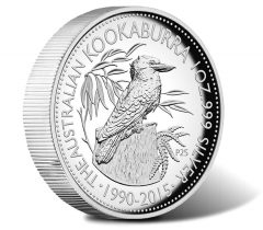 2015 Australian Kookaburra 1 oz Silver High Relief Proof Coin