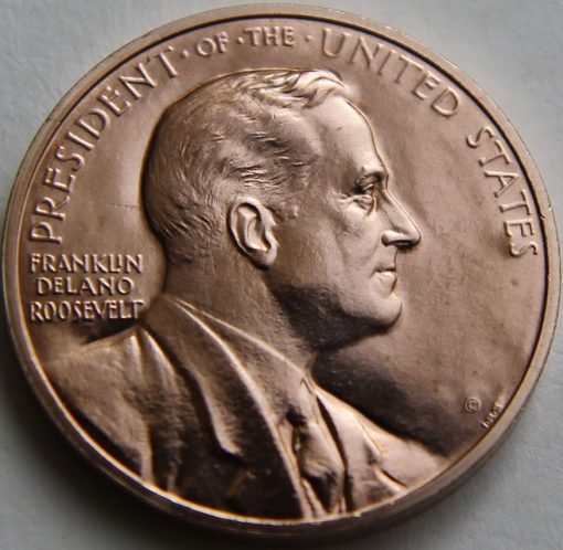 Franklin D. Roosevelt Bronze Medal, Obverse