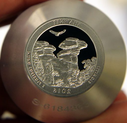 Proof die for 2016-S Proof Shawnee National Forest Quarter