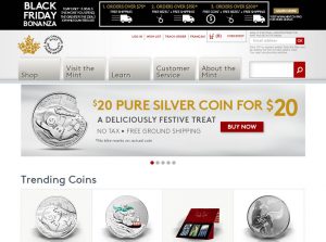 Royal Canadian Mint website special