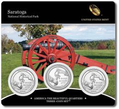Three-Coin Set of 2015 Saratoga Quarters