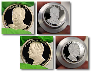 2016 Ford and Nixon proof coins and dies