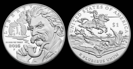 2016-P Proof Mark Twain Commemorative Silver Dollar