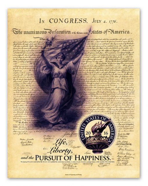 2016 Pursuit of Happiness Intaglio Print from Independence Collection