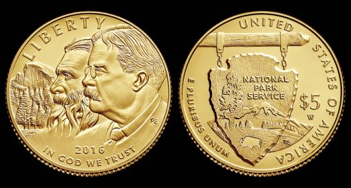 2016-W $5 Uncirculated National Park Service Commemorative Gold Coin