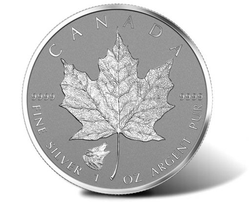 2016 Wolf Privy Silver Maple Leaf Bullion Coin, Reverse