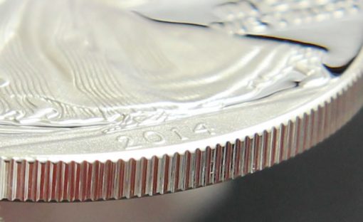 Edge of a proof American Silver Eagle