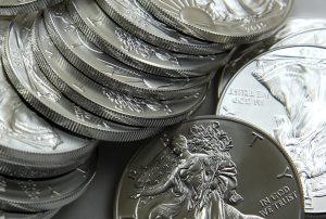 Stack of 2015 American Silver Eagles